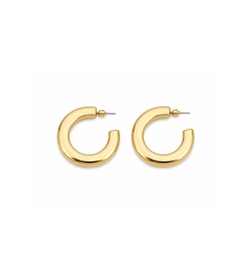 Kadın Gold Kalın Halka Küpe – Minimal Şık Günlük Kullanım Çelik Küpe