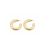 Kadın Gold Kalın Halka Küpe – Minimal Şık Günlük Kullanım Çelik Küpe