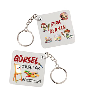 Görsel Sanatlar Öğretmenine Öğretmenler Günü Hediyesi İsimli Anahtarlık
