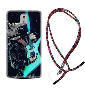 Samsung Note 3 4 5 8 9 20 Ultra 10 Lite Kılıf Boyun Asklı Rasta Silikon Dog Guitar 1789
