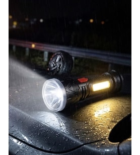 Uzun Menzilli Işıldak Şarjlı 9 LED 4 Kademeli Aydınlatma