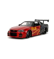 JADA 1:24 Ölçekli Araba Godzilla 2002 Nissan Skyline Gt-R (R34)