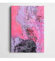 Pembe Soyut Kanvas Tablo
