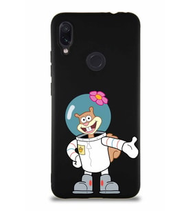 Xiaomi Redmi Note 7 Soft Premier Kapak Sandy Tasarımlı Silikon Kılıf - Siyah (Şeffaf)