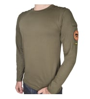 Dalga Desenli 2 Cepli Uzun Kollu Taktik T-Shirt Haki
