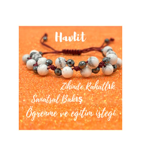 6mm Ipli Havlit Ayarlanabilir Ölçü Doğal Taş Bileklik
