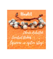 6mm Ipli Havlit Ayarlanabilir Ölçü Doğal Taş Bileklik