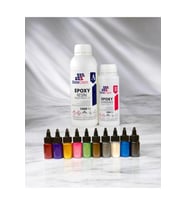 Ultra Şeffaf Parlak Epoksi Reçine 1500 gr 10 Renk Sıvı Sedefli Pigment Seti
