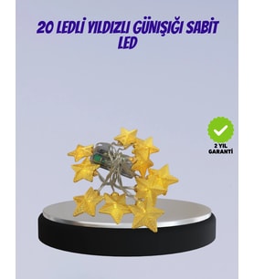 İthalat® Yıldız Figürlü Led Şerit Işık 5M İç Mekan Dekor Aydınlatma