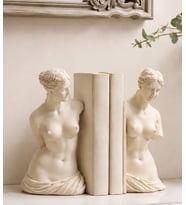 2'li Roma Heykeli Kitap Tutucu Kitaplık Dekoru Book Nook