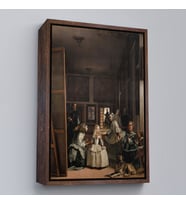 Çerçeveli Las Meninas-Diego Velázquez Klasik Sanat Kanvas Tablo (Altın)