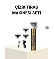 Mey İthalat® T Bıçaklı Profesyonel Çizik Tıraş Makinesi Seti – 120 Dakika Kullanım, Şarjlı & Kablol