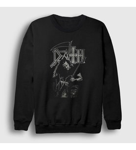 Presmono Unisex Siyah Chuck Schuldiner Death Sweatshirt 137808tt
