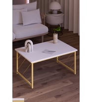 Modern Sehpa 60x90 Metal Ayaklı Masa Orta Sehpa Atlantik Çam
