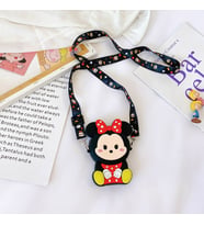 Bebek Minnie Mouse Silikon Omuz Askılı Mini Çanta