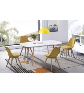 RİOLİGHT MODERN SARI İÇİ BEYAZ YEMEK MASASI ÜZERİ TEKLİ METAL SARKIT AVİZE ÇAP:30CM