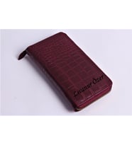 KİŞİYE ÖZEL CROCO MODEL TELEFON BÖLMELİ CÜZDAN - Anahtarlık Hediyeli! (Bordo)