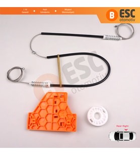 Audi A4 B6 8E2 8E5 B7 8EC 8ED Seat Exeo 3R2 3R5 4/5 Kapı 8E0839462 İçin Arka Sağ Cam Kriko Seti