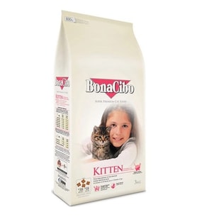 Bonacibo Kitten Tavuklu (Hamsi ve Pirinç Eşliğinde) Yavru Kedi Maması 1,5 Kg.