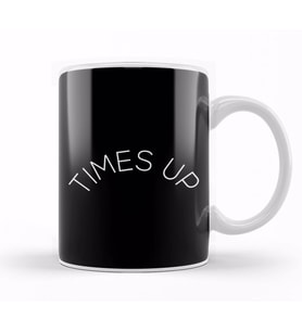 Times Up Crescent Slogan Kupa Bardak Porselen