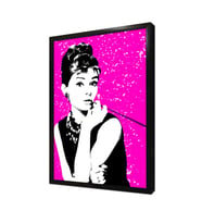 Audrey Hepburn Çerçeveli Mdf Tablo