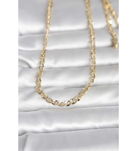 Şık Oval Zincirli Kadın Kolye 60 cm Uzunluk