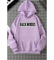 Unisex Backwoods Baskılı Sweatshirt (Lila)