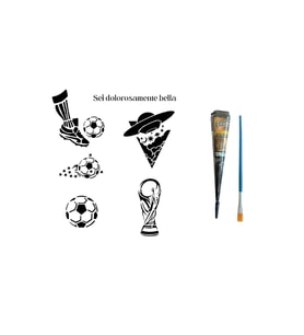 Futbol Hint Kınasıyla Geçici Dövme Yapma Seti