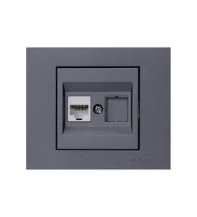 Grano Füme Tekli Data Prizi 1*rj45 Cat6 (İNTERNET PRİZİ) Çerçevesizdir.