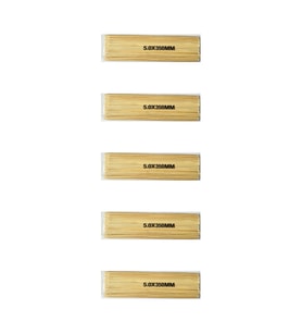 Ahşap Bambu Sivri Uçlu Patates Kızartma Çubuğu Çöp Şiş - Boy:35 Cm./En:5 mm. -100 Adetlik 5 Paket