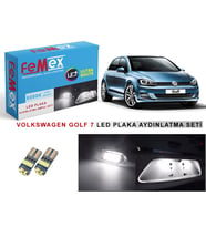Volkswagen Golf 7 LED Plaka Aydınlatma Ampul Seti FEMEX Parlak Beyaz