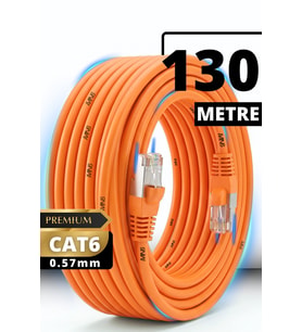 M107XT CAT6 Ethernet Kablosu 130 Metre 0.57mm UTP Outdoor Çift Kat Korumalı Proje ve Sistem Kurulum LAN Kablosu
