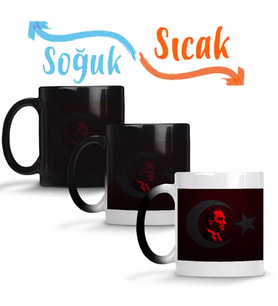 Atatürk 01 Sihirli Kupa Bardak Porselen
