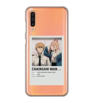 Samsung Galaxy A70 Uyumlu Chainsaw Man Anime Tasarımlı Şeffaf Telefon Kılıfı