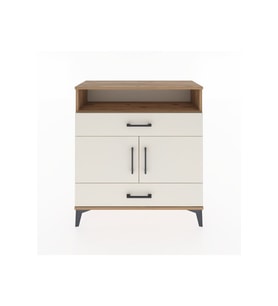 Arges Şifonyer 3 Raflı 2 Çekmeceli 2 Kapaklı 88x30x96 Çam-Aytaşı