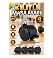 6 cm Kilitli Mobilya Tekerleği – Zemin Korumalı 4’lü Set