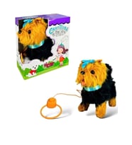 Vardem Tasmalı Hareketli Yürüyen Peluş Köpek Fiyonklu (Çok Renkli)