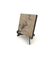Eskiz çizim (Leonardo Da Vinci) Baskılı MDF Masaüstlük 10X10