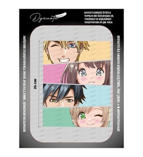 Anime Karakterleri Characters Iron Press Tekstil Ütü İle Yapışan Transfer Baskı Kağıdı DTF BASKI