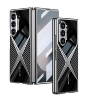 Samsung Galaxy Z Fold 6 Kılıf Ultra İnce Kamera Korumalı Arka Yüzey Karbon X-Pro (Siyah)