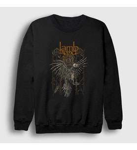 Presmono Unisex Siyah Bird Lamb Of God Sweatshirt 93710tt