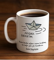 Komik - Esprili Kupa Bardak Akışına Bıraktım Tasarımlı Komik Kupa Bardak