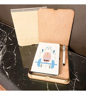Fitness Eğitmeni Ahşap Kutulu Defter Kalem Set