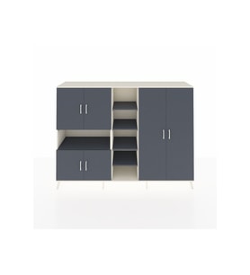 Hyperion Dolap 13 Raflı 6 Kapaklı 220x44x163 Aytaşı-Antrasit