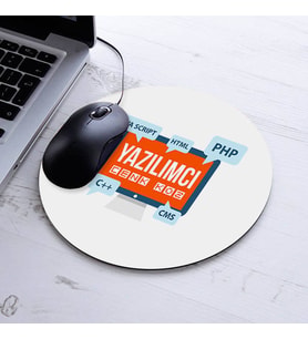 Kişiye Özel Yazılımcı Temalı Yuvarlak Mousepad