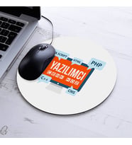 Kişiye Özel Yazılımcı Temalı Yuvarlak Mousepad