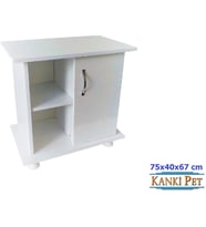 Kanki Pet 75 CM Akvaryum Düz Beyaz Sehpa 75 x 40 x 67 CM