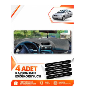 OPEL ASTRA G (1998-2008) Uyumlu Ön Torpido Koruma Kılıfı Halısı - Siyah