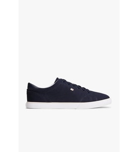 Tommy Hilfiger TH Düşük Profilli Vulkanize Kanvas Kadın Mavi Sneaker FW0FW09102DW6