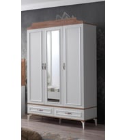 Modern Trend 3 Kapılı 2 Çekmeceli Gardırop Elbise Dolabı 130x55x212cm